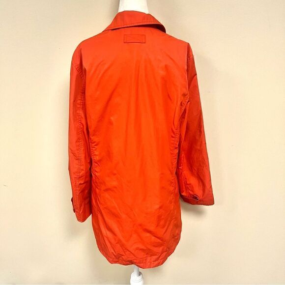 Liz Claiborne orange rain jacket with snap closures Sz S - Picture 5 of 8